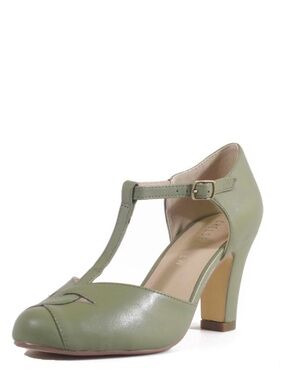 Chelsea Crew Olive Green Glinda Heels - Size 38